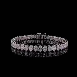 Bracelet en Moissanite Écologique Argent 925 Bijoux Hip Hop Sertis de Diamants Chaîne de Luxe Cadeau de Mariage Tendance - Product Image 2
