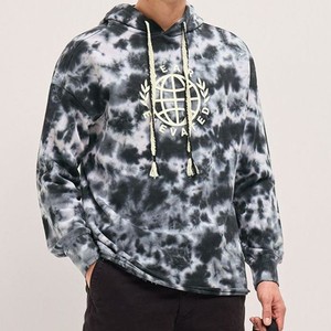 Sweat-shirt à capuche tie-dye pour homme, coupe oversize, en coton French Terry, style décontracté automne, avec logo frontal et poche, sweats à capuche tie-dye pour hommes - Product Image 6