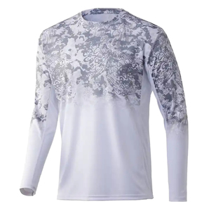 OEM Custom 100% Polyester Men's Long Sleeve <b>Hooded</b> Fishing <b>Shirt</b> with Breathable Mask UPF 50+ Printed Technics Fishing <b>Shirts</b> - Product Image 1