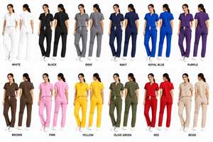 Top Selling 2026 Women <b>Scrubs</b> <b>Sets</b>, Breathable Stretchy Multi-Pocket Nursing <b>Scrubs</b> Hospital Uniforms Customizable workwear suit - Product Image 4