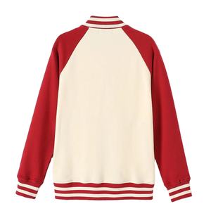 Chaqueta Bomber Alpha Psi Krimson & Cream, Chaqueta Universitaria de Primavera Psi, Forro Polar, Letras de Chenilla, Ropa Griega Personalizada para Fraternidad - Product Image 2