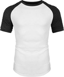 Color Block Short Sleeve T Shirts Men Summer <b>Raglan</b> T-shirt Fashion Hip Hop <b>Top</b> Tees Simple Style Blank Shirt - Product Image 3