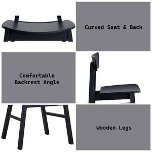 Set da Pranzo Briar con Tavolo Rettangolare e 5 Sedie, Finitura Nera - Product Image 3