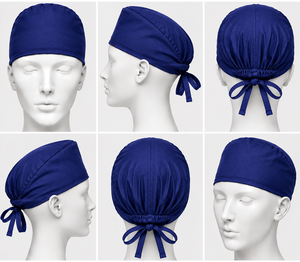 Chapeaux de travail médicaux et chirurgicaux de haute qualité pour femmes et hommes, ajustables, avec ouverture pour queue de cheval, en coton absorbant la transpiration - Product Image 1