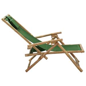Silla Relajante de Tela de Bambú Verde, 100% Poliéster, Producto Estándar - Product Image 5