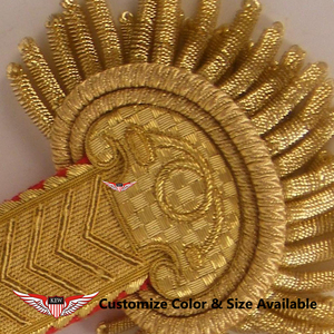 KEW - Epaulettes de Hombro Bordadas en Oro, Estilo Napoleónico Francés, Lujosas, para Uniformes y Prendas Ceremoniales - Product Image 2