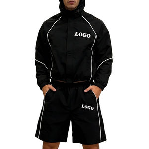 Chaqueta Cortavientos Personalizada de Alta Calidad, Ecológica, Impermeable, con Cierre, Logotipo Bordado, Talla Grande, 100% Algodón Orgánico para Hombre - Product Image 5