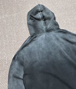 Mens Acid Wash Hoodie Vintage Faded Cotton Fleece Pullover Sweatshirt Distressed <b>Style</b> Adjustable Drawstring Hood - Product Image 5