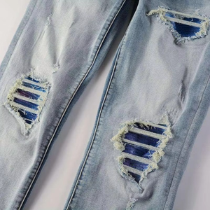 Jeans para Hombre al por Mayor, Jeans Estampados, Estilo Urbano, Pantalones Ajustados, Vaqueros Casuales de Mezclilla para Hombre - Product Image 3
