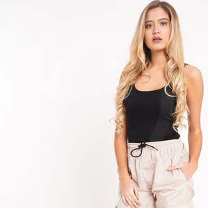 Pantalones Cargo de Cintura Elástica para Mujer, Pantalones Casuales de Corte Holgado, Estilo Urbano - Product Image 1