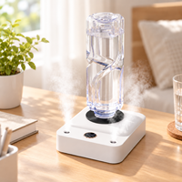 Humidificateur portable à double pulvérisation avec batterie intégrée rechargeable de 2000 mAh, conception sans réservoir et affichage intelligent