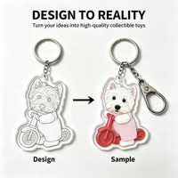 Porte-clés 3D en acrylique personnalisé avec breloque de personnage, design superposé, anime, dessin animé, usine OEM ODM