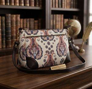 Sac à main vintage à imprimé floral, sac bandoulière, sac à rabat, pochette à longue anse pour les trajets quotidiens - Product Image 1