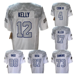 Jersey Sepak Bola Buffalo Rivalries Terbaru 17 Josh Allen 0 Keon Coleman 4 James Cook Kaos Jahitan Pendek USA Football - Product Image 1