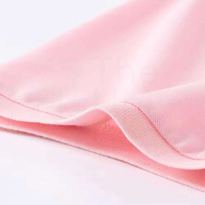 Polo rosa de manga corta para hombre con cremallera y diseño de bloques de color a rayas, tejido de punto informal - Product Image 3