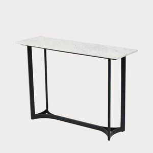 Designer <b>Console</b> Cabinet Featuring Marble Top Durable Steel Construction For Contemporary Living Room Interior Decoration Concep - Product Image 2