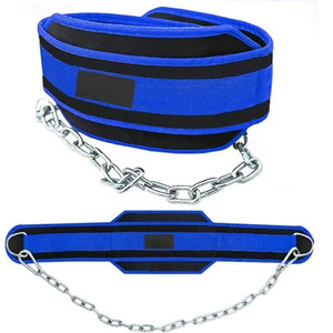 Nayab Industries Professional Gym Dip <b>Belt</b> Neoprene Padding Breathable Steel <b>Chain</b> Adjustable Weighted Pull-Ups Strength - Product Image 2