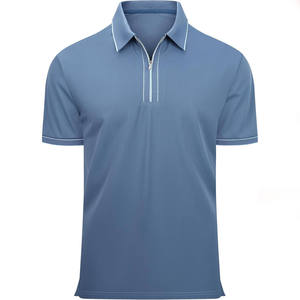 2026 New Arrival Men's Breathable Fabric <b>Polo</b> Shirt Anti-Wrinkle Turn Down Collar Men's <b>Zip</b> <b>Up</b> <b>Polo</b> Shirt At Wholesale Price - Product Image 2