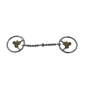 ENGLISH RIDING LOOSE RING WITH COPPER HEAD HEAVY <b>WEIGHT</b> O RING BITS WITH STAR ROLLER - Product Image 3