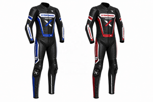 Combinaison de moto en cuir personnalisée pour équipe |   Noir Vert |   Fabricant OEM ODM |   Qualité de conception haut de gamme |   Vêtements de course - Product Image 5