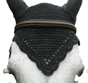 Voiles anti-mouches pour chevaux en polyester durable de haute qualité, design personnalisé, pour la protection sportive en compétition, vente en gros - Product Image 2