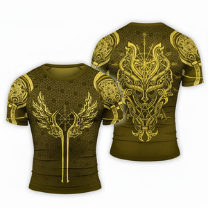 เสื้อรัดกล้ามเนื้อแบบสั่งทำ OEM ลดราคาพิเศษ พร้อมโลโก้แบบซับลิเมชั่น แขนสั้น สำหรับ MMA BJJ เล่นเซิร์ฟ ออกกำลังกาย ฟิตเนส กางเกงผู้ชาย - Product Image 6