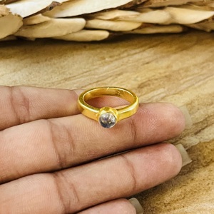 New Arrival Boho Moonstone <b>Ring</b> Minimalist Brass <b>Rings</b> For Women 18k Gold Plated <b>Dainty</b> Solitaire <b>Ring</b> For Wholesale/OEM/ODM - Product Image 6