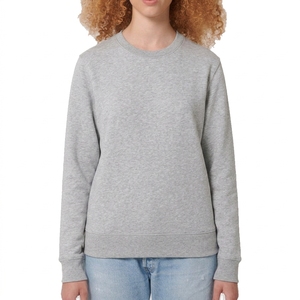Custom 2026 Fall Women's Solid Color Sporty Sweatshirt Casual Loose Crew Neck Long Sleeve Pullover Ribbed Cuffs Hem Tops - Product Image 6