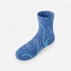 Chaussettes de sport fabriquées en usine, en tissu durable en mélange de coton, coupe basse, design athlétique, semelle rembourrée, performance flexible pour le sport - Product Image 2
