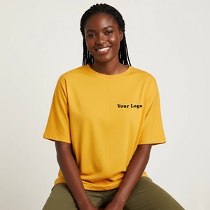 T-shirts décontractés pour femmes en coton et fibre de bambou, grande taille, haute qualité, différentes couleurs, prix de gros - Product Image 1