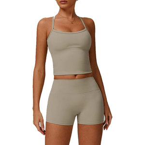 New Arrival Women's 2 Pcs Sets Suitable For Daily <b>Exercise</b> Meditation Workout Athleisure Sportswear Women's Sets Custom Printing - Product Image 3