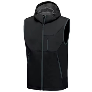 <b>Mens</b> Padded Ski Vest <b>Camo</b> Softshell Puffer Gilet with Hood Windproof Snowboard Casual Outdoor Winter Bodywarmer <b>Jacket</b> - Product Image 1