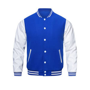 Chaqueta de Diseño Personalizado para Hombre, Chaqueta de Béisbol de Alta Calidad con Cuerpo de Lana y Mangas de Cuero, Estilo Urbano, Talla Grande, Chaqueta de Invierno para Hombre - Product Image 1