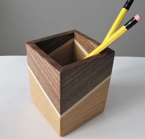 Porte-stylos et porte-crayons en bois pour bureau, boîte organisatrice de table, pot à pinceaux - Product Image 4