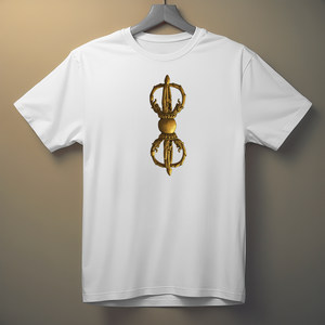 T-shirt unisexe à col rond et manches courtes Asthamangal, imprimé bouddhiste porte-bonheur, 100 % coton, séchage rapide, logo personnalisé pour promotion - Product Image 2
