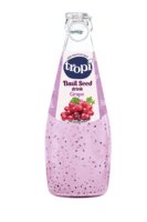 Groothandel 290ml glazen flesjes gearomatiseerde basilicumzaad drank natuurlijke drank gesteriliseerd OEM private label fabrikant uit Vietnam