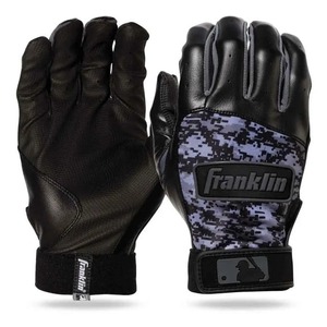 Franklin Baseball Batting Gloves Black Red Leather Ambidextrous <b>Hook</b> And Loop Closure Training Gloves Unisex Adult - Product Image 4