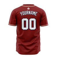 Maillot de baseball personnalisé pour homme à manches courtes, col en V, imprimé par sublimation, en polyester anti-humidité, coupe classique