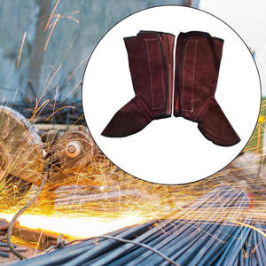 Protège-chaussures de soudeur en cuir de vachette robuste de qualité supérieure – Équipement de protection pour le soudage et la brasage - Product Image 5
