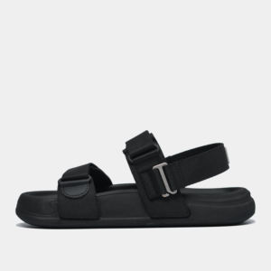 Sandalias con Punta Abierta, Tiras Cruzadas y Correa de Talón, Unisex, Casuales, Negras, Plataforma Ligera, Parte Superior de Nailon de Secado Rápido - Product Image 2