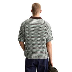 POLO DE PUNTO JACQUARD, ropa de calle de manga corta para hombre, camisa de moda para hombre de alta calidad, tela de algodón cómoda personalizable - Product Image 5