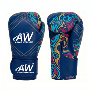 Gants de boxe Askar Wear Ind en cuir PU, impression par sublimation, fermeture Velcro, respirants, pour adultes de 14 ans et plus - Product Image 1