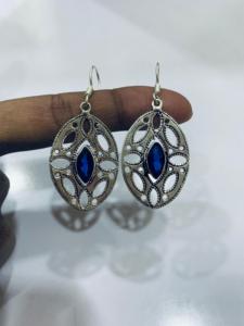 Pendientes de plata alemana de alta calidad con circonita estilo filigrana, joyería al por mayor para mujer, hechos a mano. - Product Image 2