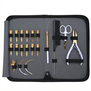 Kit Completo de Instalación de Extensiones de Cabello, Alicates para Microperlas, Herramienta de Extracción, Cargador de Perlas, Aguja de Gancho, Accesorios de Costura - Product Image 1
