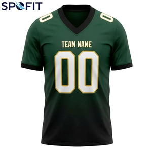 Maillot de football américain personnalisé à manches courtes, respirant, grande taille, antibactérien, en polyester, cousu, pour l'entraînement d'équipe - Product Image 6