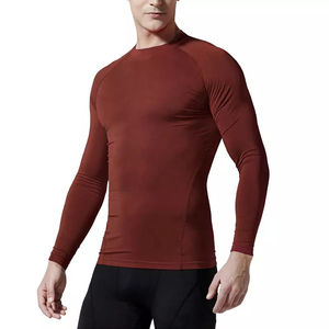 Premium Quality 2026 Latest Design Shirts Long Sleeve <b>Sublimation</b> Compression Shirt Men Mma Rash Guard Wholesale ODM - Product Image 6