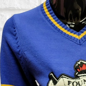 Custom Sigma Gamma Rho Women Chenille V Neck Varsity Sweater Embroidered Greek Letter Sorority Knit Pullover College Fashion - Product Image 3
