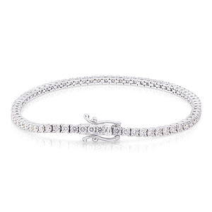 Pulsera de tenis para mujer con diamante cultivado en laboratorio de 2.4 CT, certificado IGI, chapada en rodio, oro amarillo de 10K, línea delgada, elegante y minimalista - Product Image 5