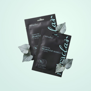 Produits de soin coréens Miraclair Heartleaf Madeca Blemish Pad, paquet de 2 feuilles, fabriqué en Corée, extrait botanique blanc. - Product Image 5