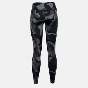 2026 Women's High Waist Camouflage Four-Way Stretch Spandex/Polyester Yoga <b>Leggings</b> <b>with</b> <b>Pockets</b> Power Flex Athletic Capri's - Product Image 5